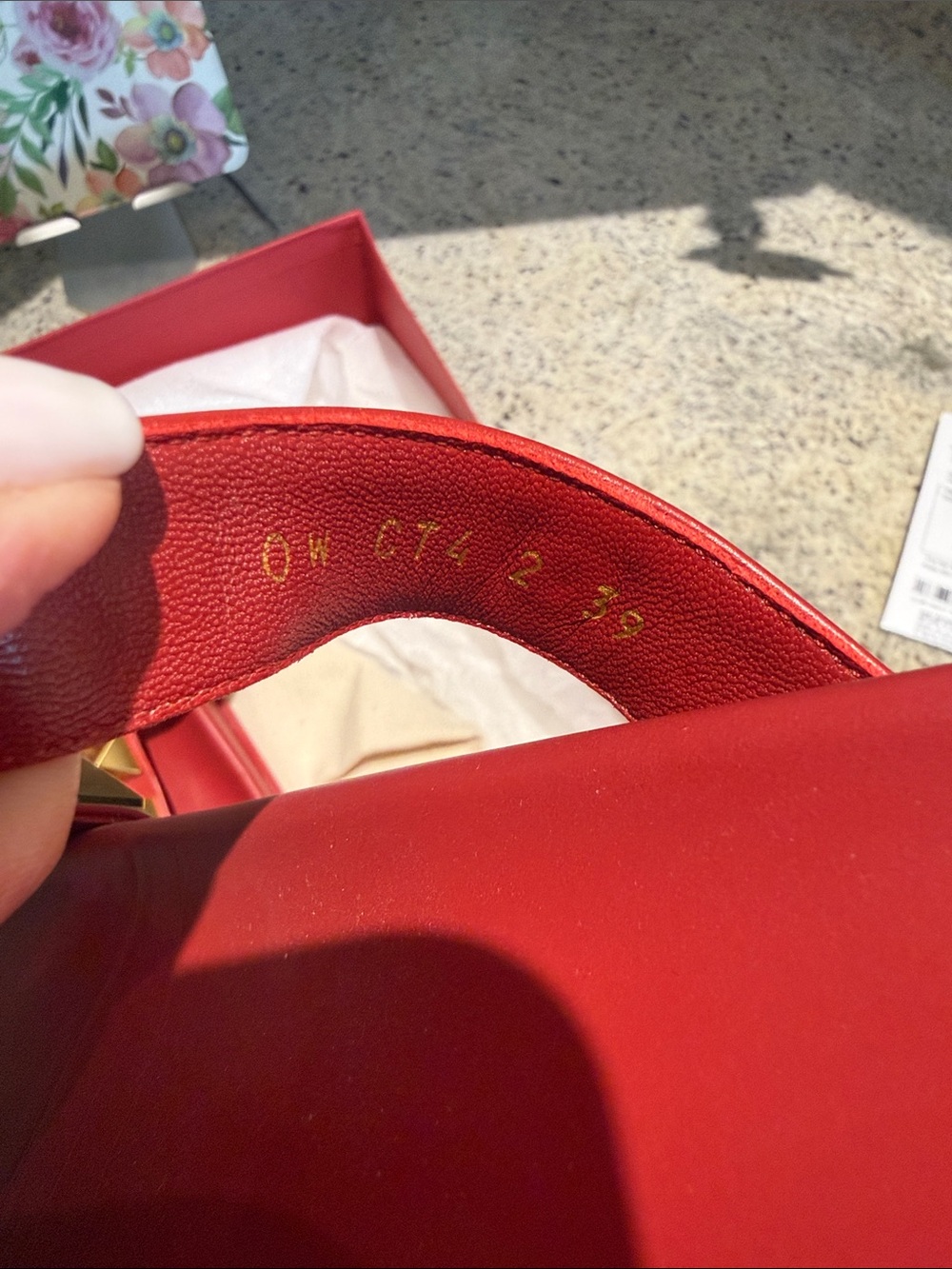 Valentino Rockstud Leather Roman Red Slide Sandals - Picture 12 of 12